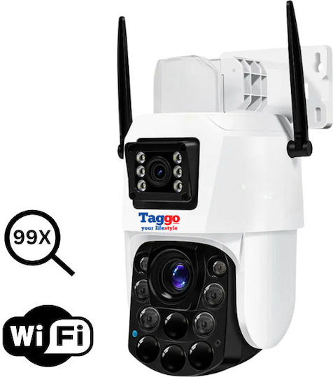 4k Wifi Surveillance Camera 100x 2 Lenses App Control Human Detection Ip66 Waterproof