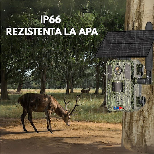 Cameră de Supraveghere Solară 4G 16MP Foto 4MP Video Panou Solar 4W Baterie 7800mAh Detectare Mișcare Audio Bidirecțional IP66