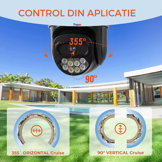 Wifi 6k Surveillance Camera 10mp 3 Screens Automatic Tracking App Control Waterproof Full Color
