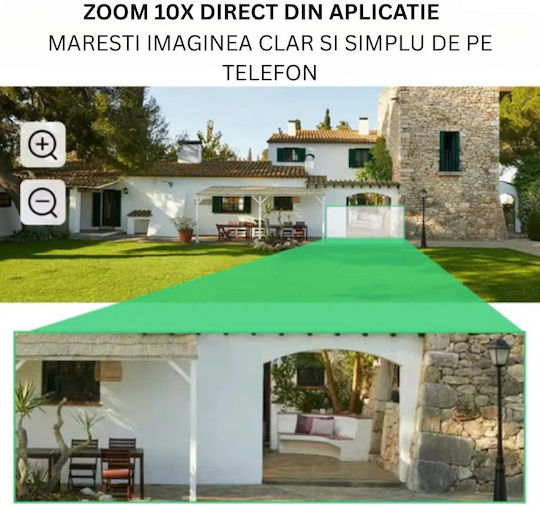 Wifi Surveillance Camera 10x Zoom 3 Screens 4k Resolution Human Detection Auto Tracking Ip66