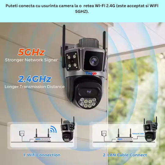 Wifi 6k Surveillance Camera 10mp 3 Screens Automatic Tracking App Control Waterproof Full Color