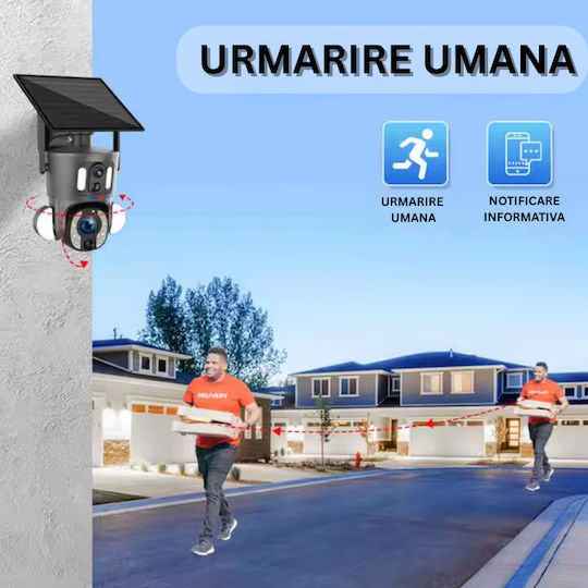 4g Überwachungskamera 8mp Videoauflösung Solarbetrieben 20x Optischer Zoom Menschenerkennung Ip66