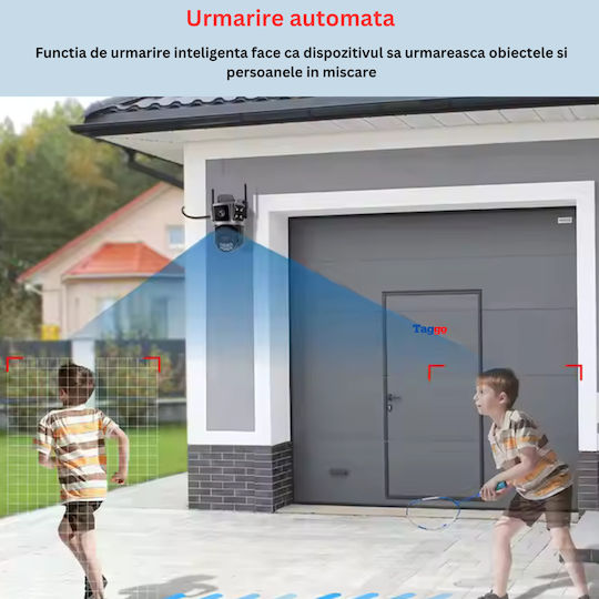 4g Sim Card Surveillance Camera 6k 10mp 3 Screens Automatic Tracking App Control Waterproof Full Color