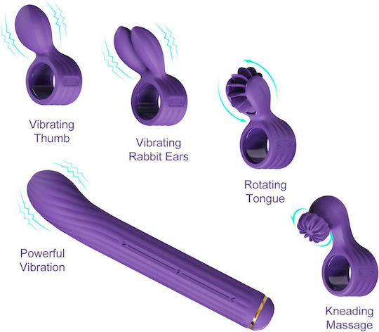 Otouch Toys Δονητής Rabbit με Απομακρυσμένο Έλεγχο Μωβ