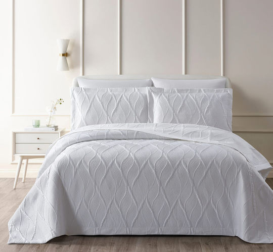 Liolios Home Lily Σετ Σεντόνια Υπέρδιπλα 250x240εκ. White (4τμχ)