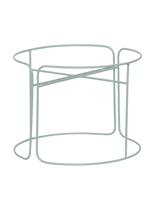 Atmosphera Veraman Metal Turquoise Plant Pots with Stand 30x30x44.3cm Set of 2
