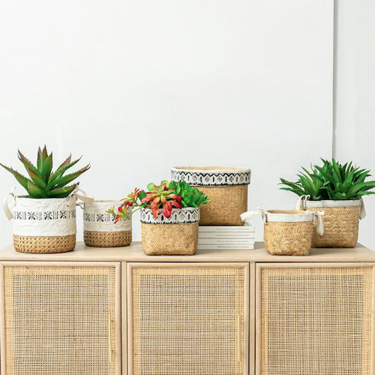 Artekko Plant Pot Concrete Beige 16x16x14cm 2pcs
