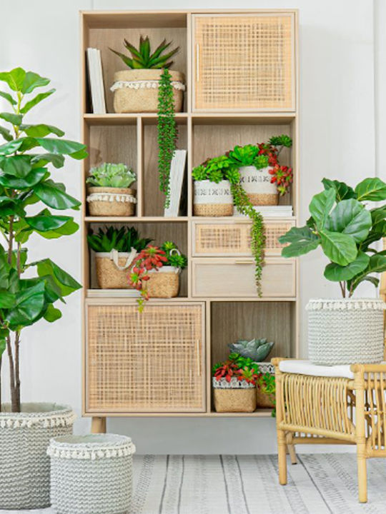 Artekko Plant Pot Concrete Beige 16x16x14cm 2pcs