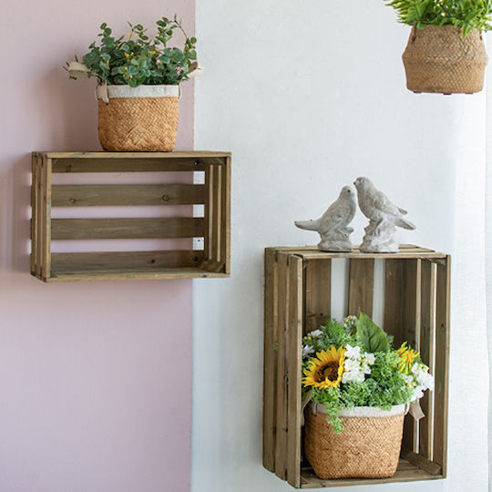 Artekko Plant Pot Concrete Beige 16x16x14cm 2pcs