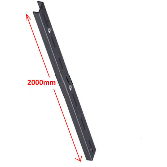 Element-System ES Rack Pillar with Single Support Hole Black 200cm 2pcs