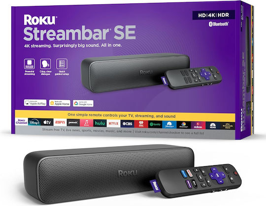 Roku TV Box Streambar SE 2-in-1 9104R 4K UHD USB 2.0