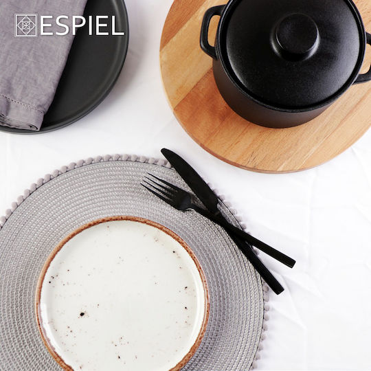 Espiel Placemats Rotund Plastic Argintiu 38cm PUL506 1buc