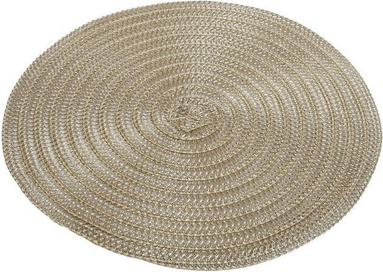 Espiel Platzdeckchen Rund Kunststoff Gold 38cm PUL408 1Stück