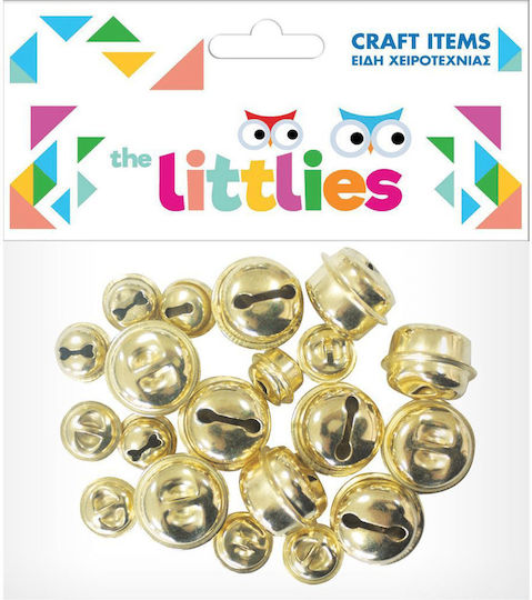 The Littlies Metallic Decorative Bell for DIY Crafts Gold 18pcs 9x1.8cm