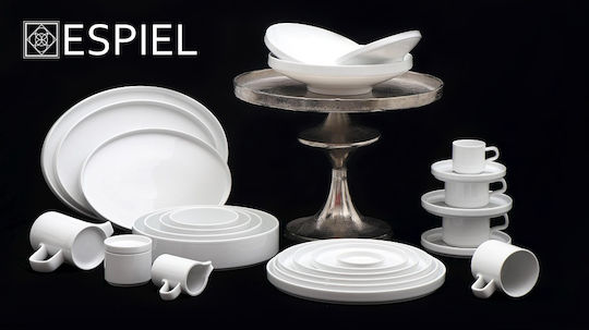 Espiel Cup Saucer Porcelain Good Mood White (6pcs)