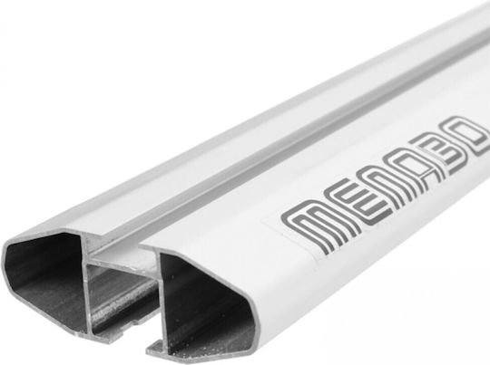 Menabo Aluminum Roof Bars Lince XL 135cm for Peugeot 5008 5D 2021 for Cars with Factory Roof Bars Set with Roof Rack Legs Silver
