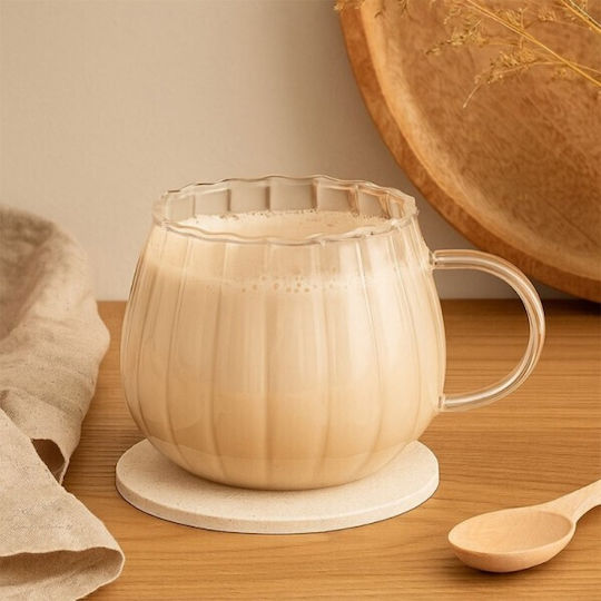 Atmosphera Mug Glass Transparent 350ml 6pcs