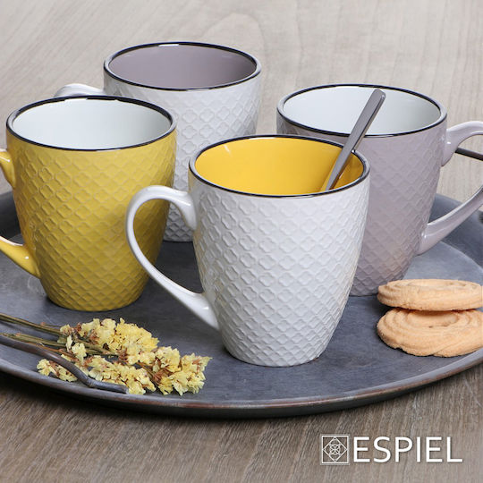 Espiel Cookie Delight Jumbo Cană Ceramică Cream-Yellow 560ml HUN406