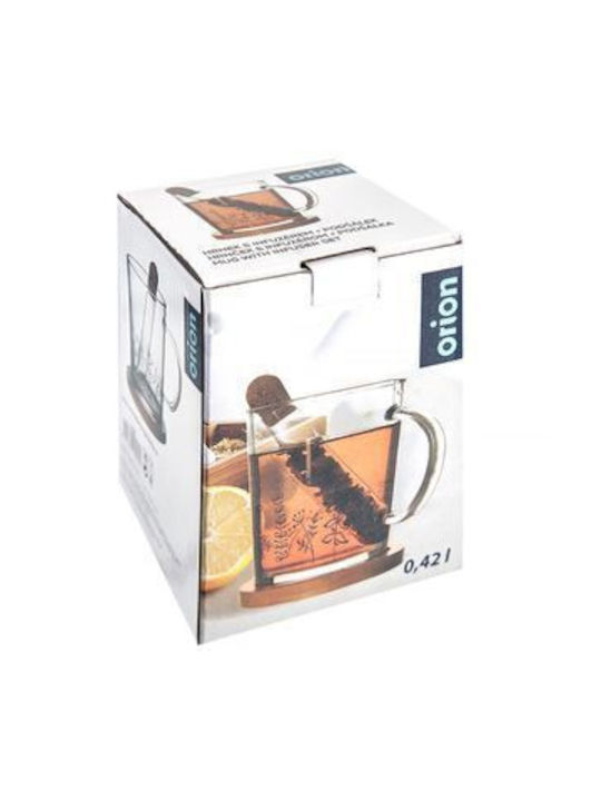 Orion Cană Sticlă Transparentă 420ml
