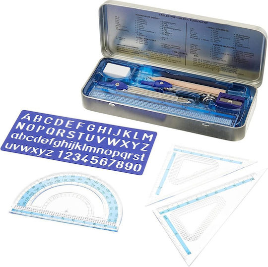 Staedtler Set von 10 geometrischen Instrumenten Metallisch