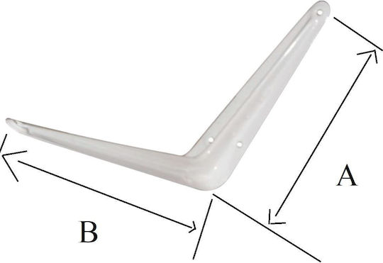 Strend Pro Raft de colț Robust din Metal în Culoare Alb 300x350mm 1buc 2210986
