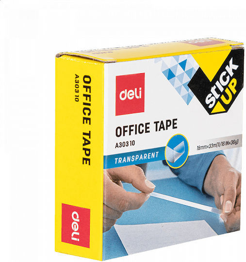 Deli Tape Stick Up Transparent A 18mm x 33m 6pcs Transparent