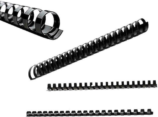 Opus Bookbinding Plastic Spine / Spiral 22mm Μαύρο 100τμχ