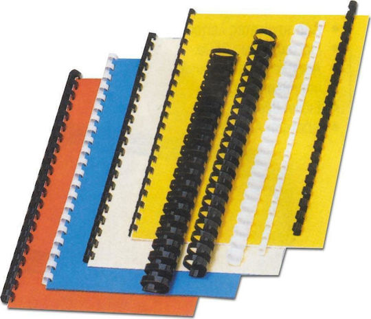 DSB Kunststoff-Rücken / Spirale Buchbinden 22mm Plastikspirale Weiß 22mm 50Stück