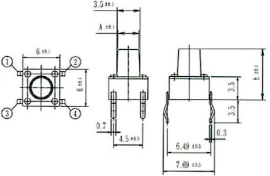On-Off switch Tact 1pcs