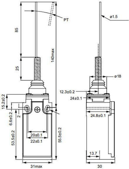 Cntd On-Off switch Limit 1pcs