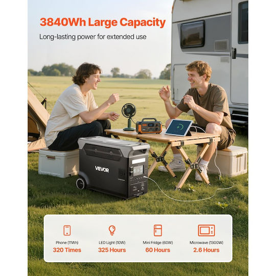 Vevor KZSCNDYZJ384XV0W5001V2 Power Station 3840Wh