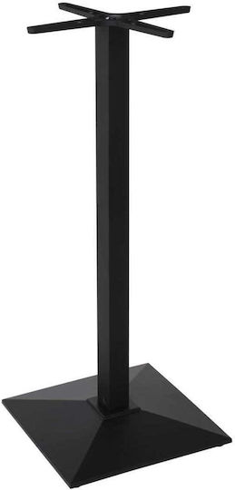 Woodwell Pyramide Bar-Tischfuß aus Gusseisen Black Velvet-Black Metal 45x45x108cm 2Stück