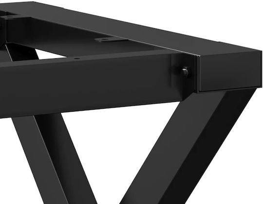 vidaXL Tischständer aus Metall in Schwarz Farbe 70x30x43cm 2Stück