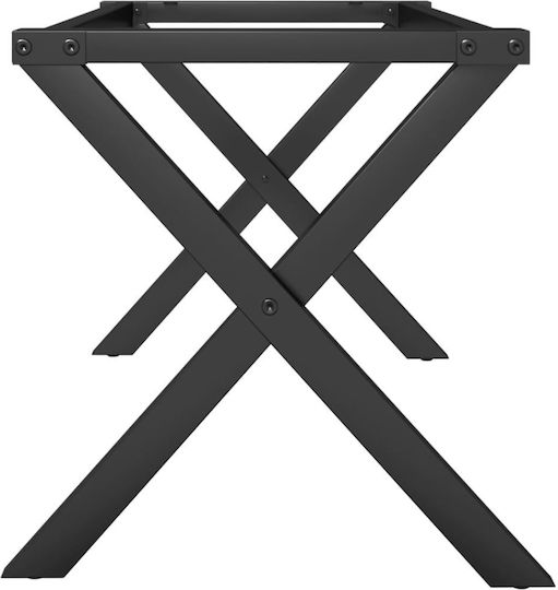 vidaXL Tischständer aus Metall in Schwarz Farbe 70x30x43cm 2Stück