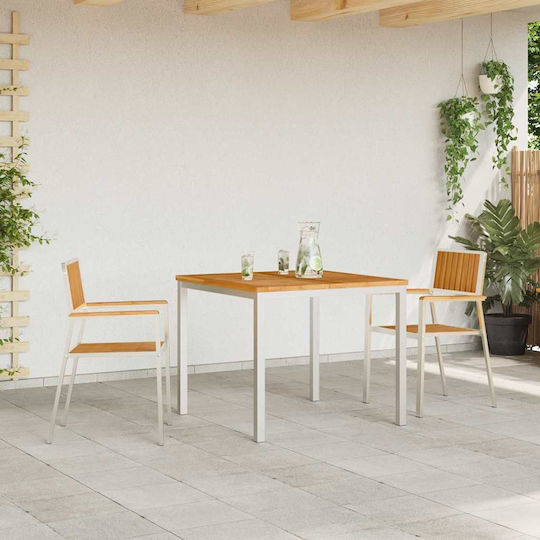 Outdoor Chair Wooden Silver 2pcs 56x62x87cm