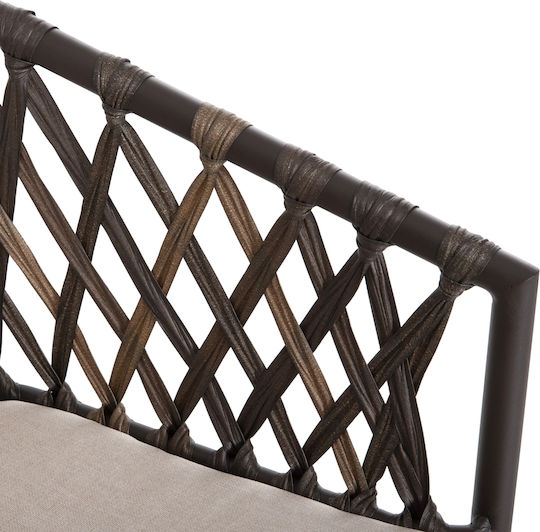 Outdoor Armchair Aluminum Bolly CAFE-BEZ with Cushion 4pcs 45x25x86cm
