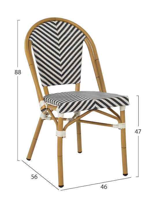 Outdoor Chair Bamboo Brown 46x56x88cm