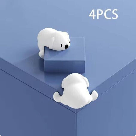 Colț de protecție din Silicon în Culoare Alb 4buc