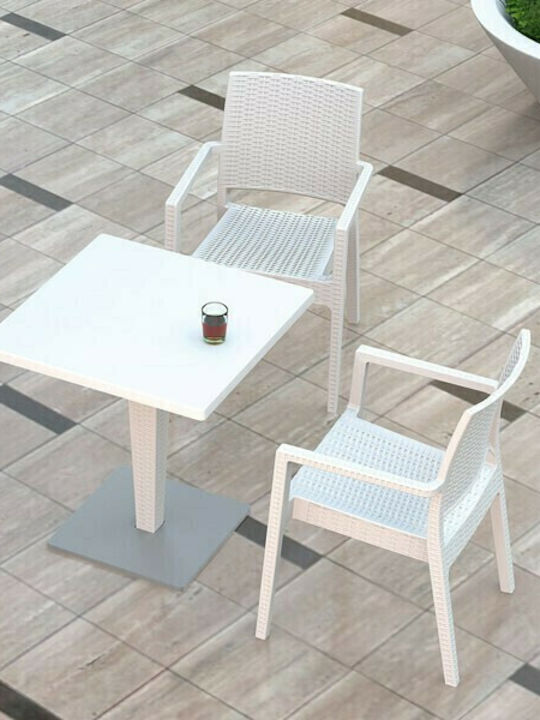 Outdoor-Stuhl Polypropylen Ibiza White 58x59x87εκ.