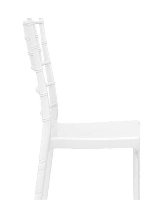 Catering-Stuhl Polypropylen Chiaviari Glossy White 45x51x91εκ.