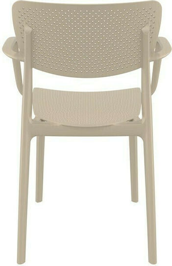Outdoor-Stuhl Polypropylen 128 Loft Taupe 54x53x45εκ.