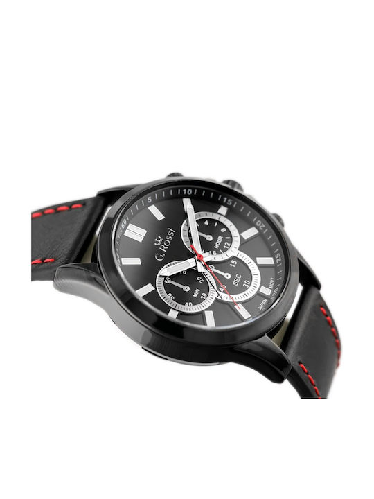 G.Rossi Ceas Bărbătesc 51mm cu Baterie cu Curea din Piele Neagră
