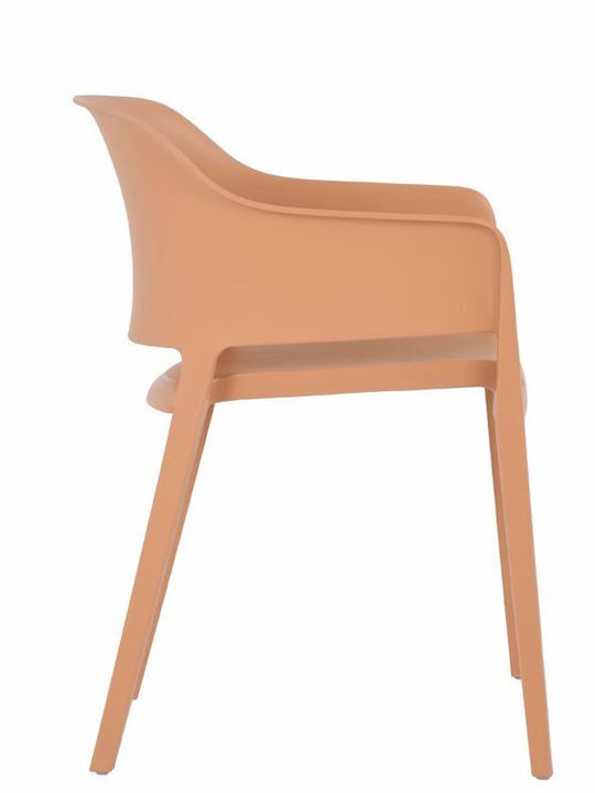 Outdoor Chair Polypropylene Arco Caramel 4 Pieces 55.5x54.5x55.5cm