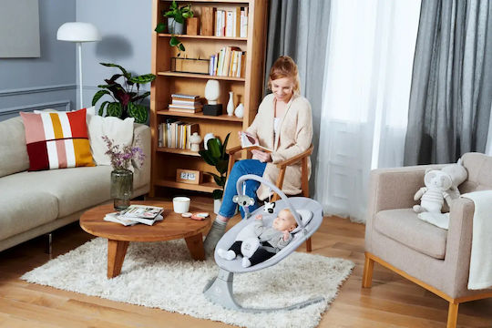 Kinderkraft Electric Baby Relax Swing Luli 2 with Music Gray for Child up to 4.2kg