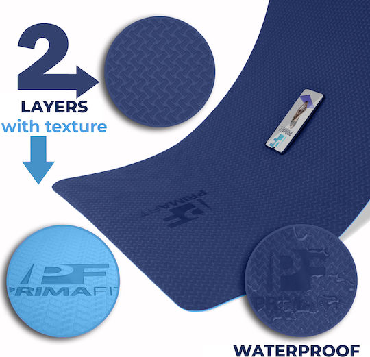 PrimaFit Στρώμα Γυμναστικής Yoga Μπλε