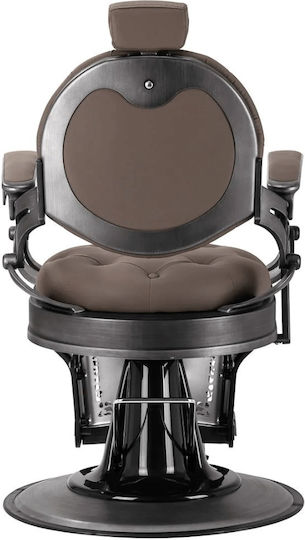 Barber Equipment Стол За Бръснар Кафяв С Регулируема Височина И Хидравличен Механизъм За Повдигане