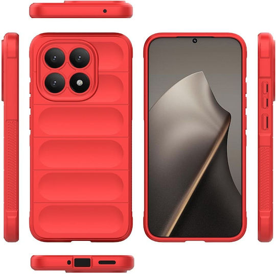 Techsuit Magic Umschlag Rückseite Silikon Rot (Xiaomi 15T)