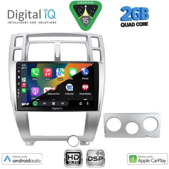Digital IQ Car Audio System for Hyundai Tucson 2004-2010 (Bluetooth/USB/WiFi/GPS/Apple-Carplay/Android-Auto) with Touch Screen 10"