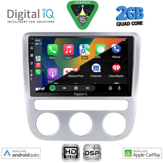Digital IQ Car Audio System for Volkswagen Eos / Scirocco 2006-2016 with Clima (Bluetooth/USB/WiFi/GPS/Apple-Carplay/Android-Auto) with Touch Screen 9"
