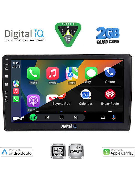 Digital IQ Car Audio System for Audi A4 2008-2015 (Bluetooth/USB/WiFi/GPS/Apple-Carplay/Android-Auto) with Touch Screen 9"